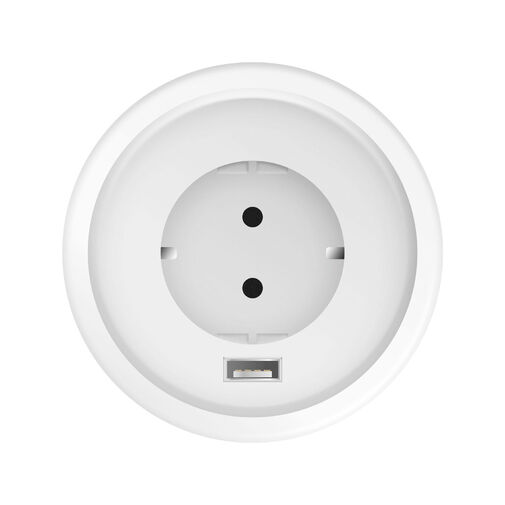 20461WH • Rejtett - beépíthető konnektor + USB - fehér