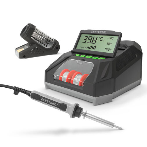 28006 • Digitális forrasztópáka állomás - LCD kijelzővel, pákaheggyel, ónnal és szivaccsal - 230 V