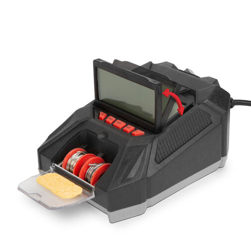 28006 • Digitális forrasztópáka állomás - LCD kijelzővel, pákaheggyel, ónnal és szivaccsal - 230 V