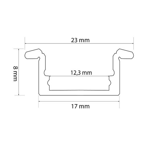 41011A1 • LED alumínium profil sín