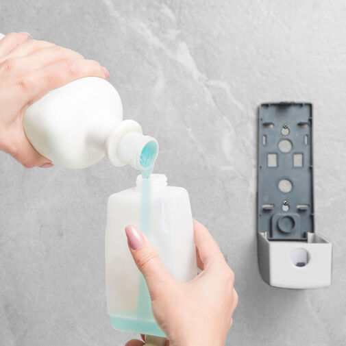 51119A • Szappanadagoló - kézzel működtethető - 350 ml - fali - fehér