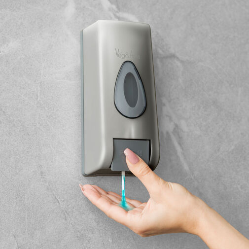 51119B • Szappanadagoló - kézzel működtethető - 350 ml - fali - ezüst