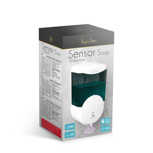 51120B • Szenzoros szappanadagoló - 600 ml - fali - elemes - füst színű