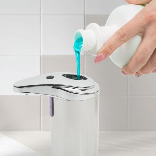 51122A • Automata szappanadagoló - 220 ml - álló - elemes - króm