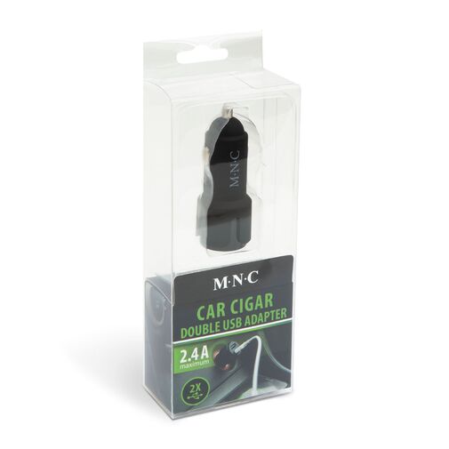 54931BK • Autós szivargyújtó adapter - 2 x USB aljzattal - 2,4 A - Fekete