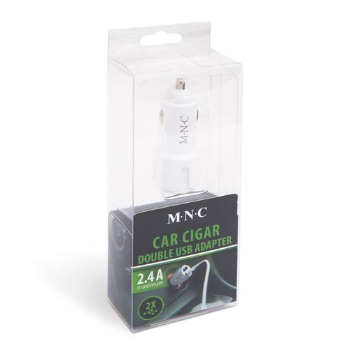 54931WH • Autós szivargyújtó adapter 2 USB aljzattal - 2,4 A - Fehér