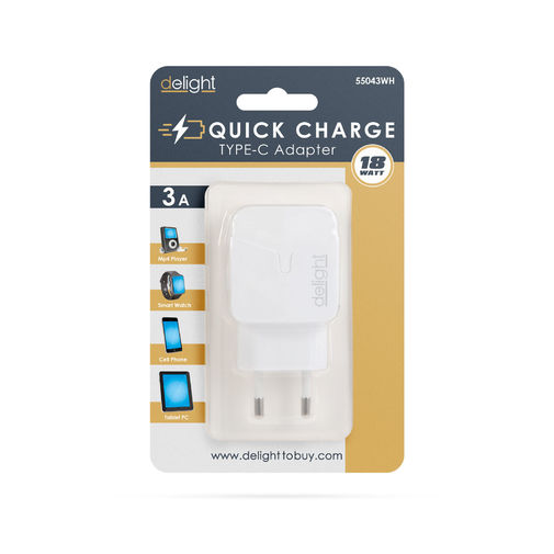 55043WH • Hálózati Adapter Type-C PD18W gyorstöltéssel - fehér