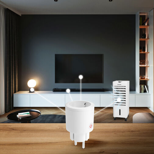 55359B • Smart konnektor - fogyasztásmérővel - Amazon Alexa, Google Home, Siri, IFTTT kompatibilitás