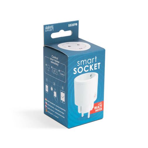 55359B • Smart konnektor - fogyasztásmérővel - Amazon Alexa, Google Home, Siri, IFTTT kompatibilitás