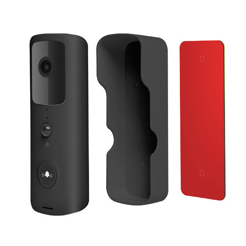 55386BK • Smart Wi-Fi-s videó kaputelefon szett - akkumulátoros - MicroSD, FHD, PIR - fekete