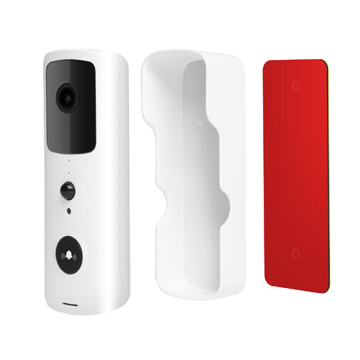 55386WH • Smart Wi-Fi-s videó kaputelefon szett - akkumulátoros - MicroSD, FHD, PIR - fehér