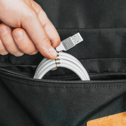 55446M-WH • Mágneses adatkábel - MicroUSB - 2A - fehér