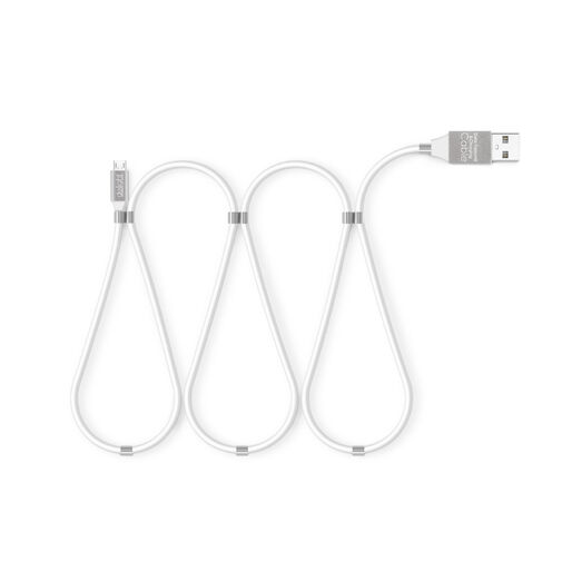 55446M-WH • Mágneses adatkábel - MicroUSB - 2A - fehér
