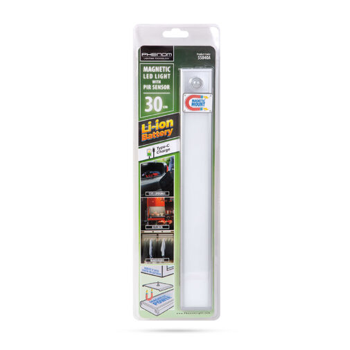 55840A • LED világítás mozgásérzékelővel - Akkumulátoros, mágneses - 1,4 W - 30 cm