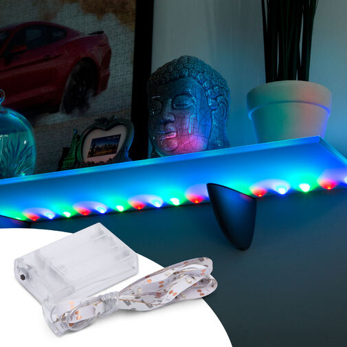 55885 • LED szalag - színes - 1 m - 3 x AA elemes