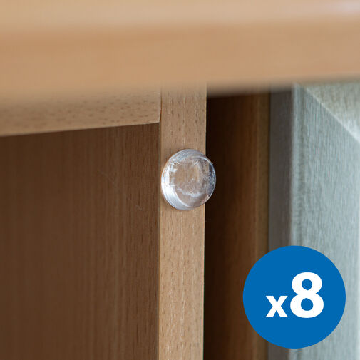 56192 • Ajtóütköző szett - öntapadós, átlátszó - 18 mm - 8 db / csomag