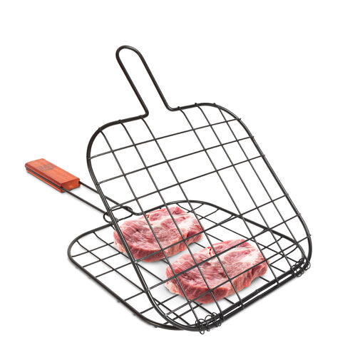 56300C • Hús grillező rács - fa nyéllel