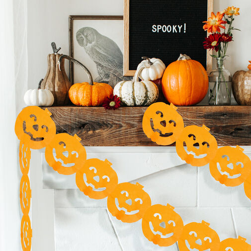 56509A • Halloween-i papír girland - tök - 3 m