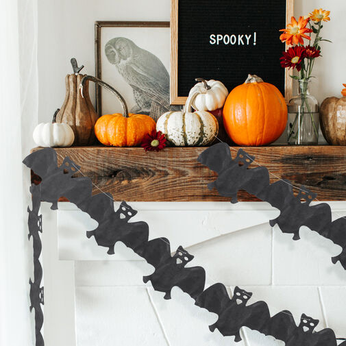 56509B • Halloween-i papír girland - denevér - 3 m