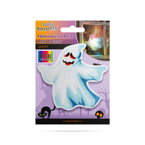 56512C • Halloween-i RGB LED dekor - öntapadós - szellem