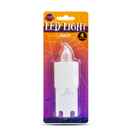 56551 • Halloween-i LED-es gyertya - szellem - 4 színű LED - 12 x 4,5 x 3 cm