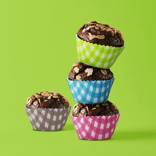 57168S • Muffin papír szett - kockás - 100 db / csomag