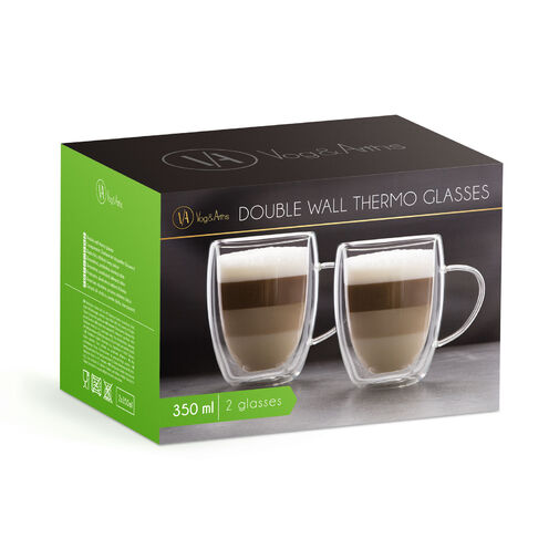 57176C • Duplafalú üveg pohár - 350 ml - 2 db / csomag
