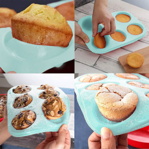 57280BL • Szilikon muffinsütő-forma - 6 adagos