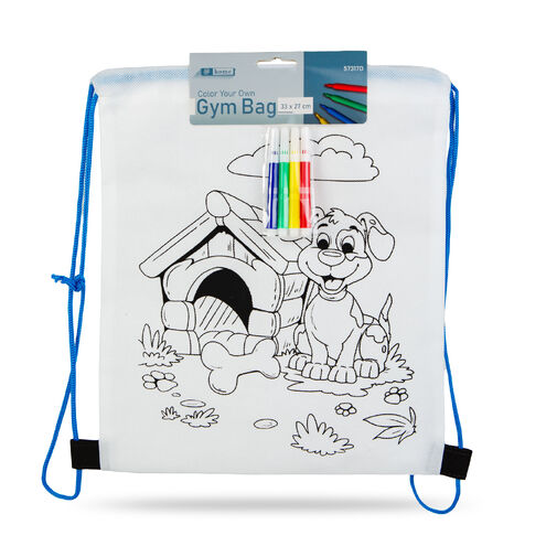 57317D • Színezhető tornazsák - 4 filccel - 33 x 27 cm - 4 féle