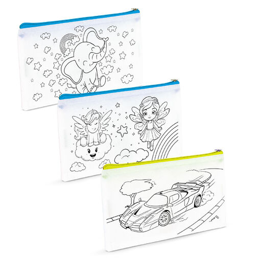 57319A • Színezhető tolltartó - 4 filccel - 21 x 12 cm - 3 féle