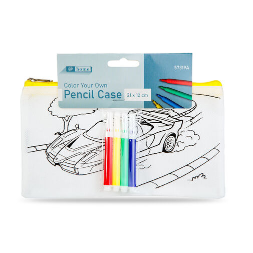 57319A • Színezhető tolltartó - 4 filccel - 21 x 12 cm - 3 féle