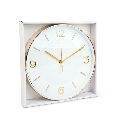 57336A • Falióra - 25 cm - műanyag, üveg - 1 x AA - fehér