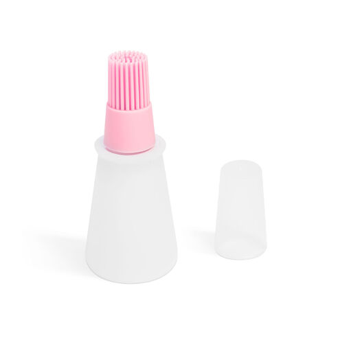 57518PK • Szilikon olajozó ecset - 60 ml - rózsaszín