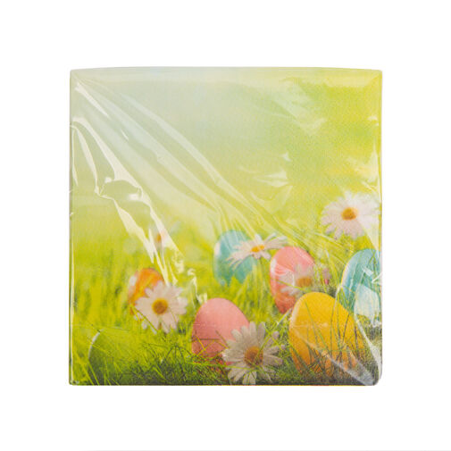 57922 • Húsvéti szalvéta - tojás és virág - 33 x 33 cm - 3 rétegű - 20 db / csomag