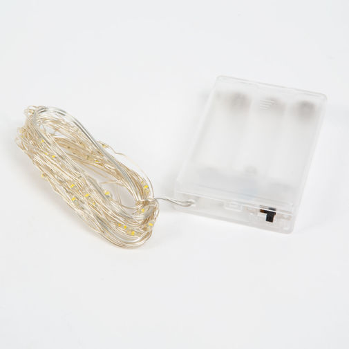 58041A • LED fényfüzér - 5 m - 50 LED - melegfehér - 3 x AA