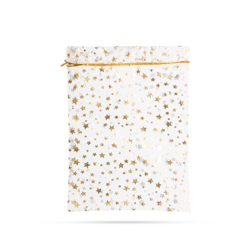 58091 • Organza ajándéktasak - ezüst, arany - 23 x 16 cm - 4 db / csomag