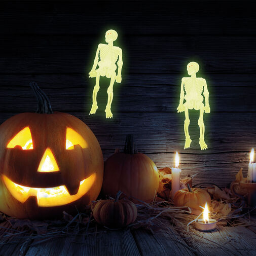 58104 • Foszforeszkáló csontváz szett - halloween-i dekoráció - 10 db / csomag