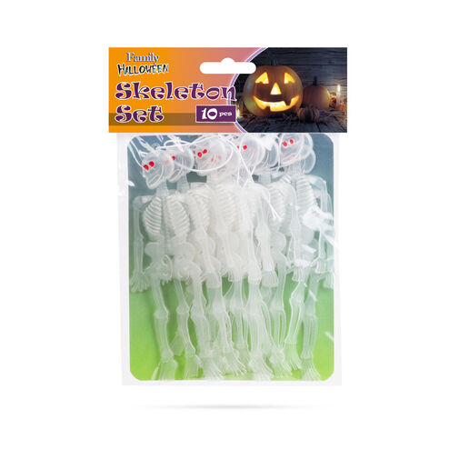 58104 • Foszforeszkáló csontváz szett - halloween-i dekoráció - 10 db / csomag
