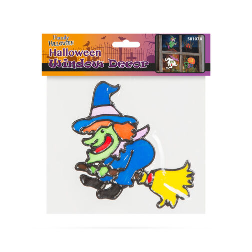 58107A • Halloween-i ablakdekor - színes boszorkány