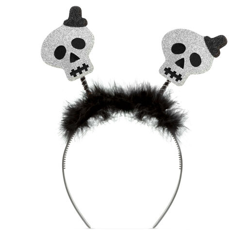 58119L • Halloween-i hajráf - csillogós koponya
