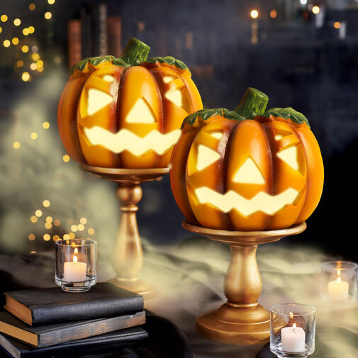 58122 • Halloween-i LED-es szolár tök - 15 x 15 cm