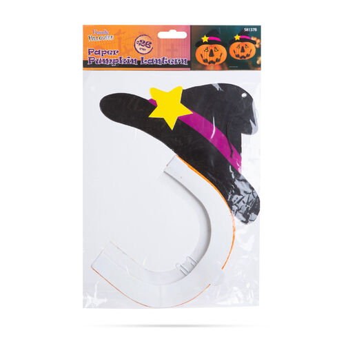 58137B • Halloween-i tökös lampion - kalapban - akasztható - 26 cm