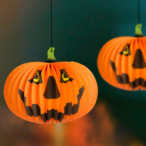 58137C • Halloween-i tökös lampion - akasztható - 26 cm