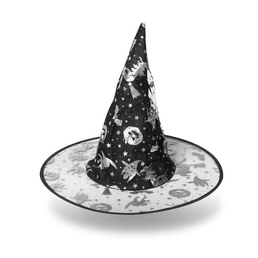 58153 • Halloween-i boszorkány kalap - 4 szín, poliészter - 38 x 34 cm
