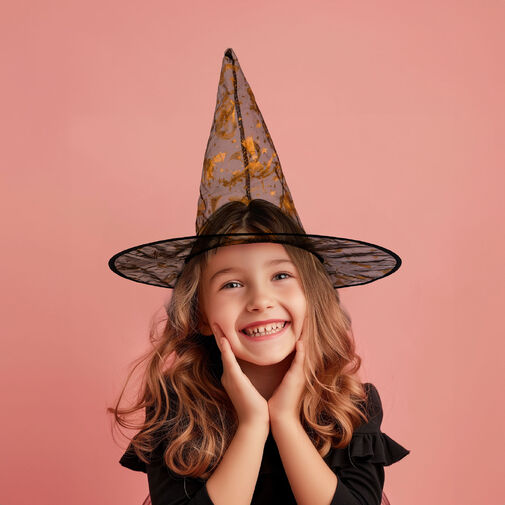 58153B • Halloween-i boszorkány kalap - 4 szín, poliészter - 38 x 34 cm