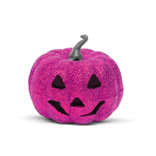 58162D • Halloween-i RGB LED dekor - habszivacs tök - lila - 11 cm