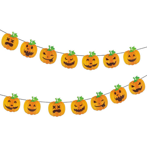 58168 • Halloween-i papír girland - tök - 3,5 m - 8 db tök
