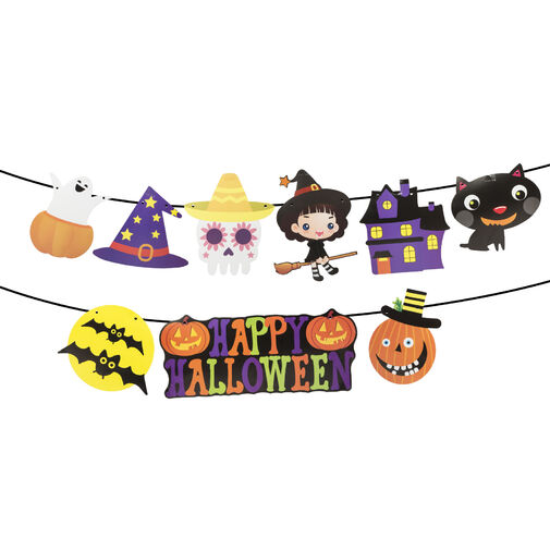 58169 • Halloween-i papír girland - többféle motívummal - 3,5 m