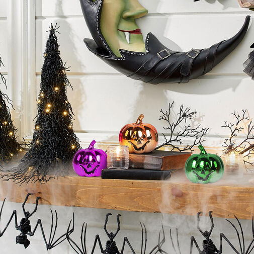 58180 • Halloween-i tök dekoráció - fényes - 6 cm - 3 szín / csomag