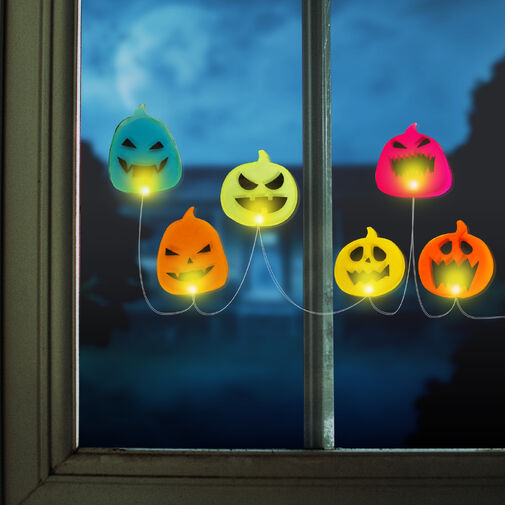58186B • Halloween-i LED ablakdekor - gél - tök - 85 cm